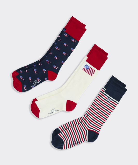 AMERICANA 3 PACK SOCK