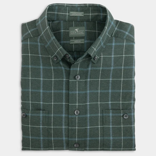 GENTEAL LAGOON SAWYER UNTUCKED PERFORMANCE FLANNEL