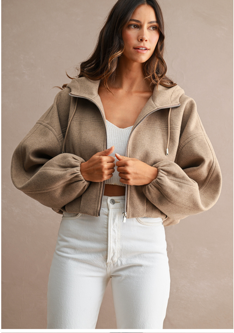 BUBBLE HEM HOODIE