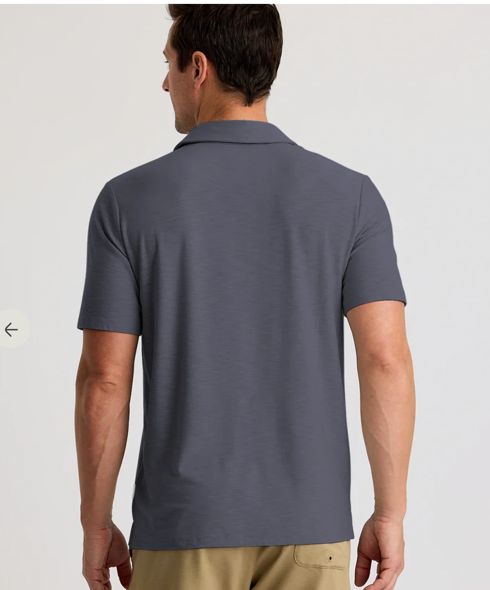 FREE FLY STORM CLOUD MEN'S BAMBOO SLUB POLO II