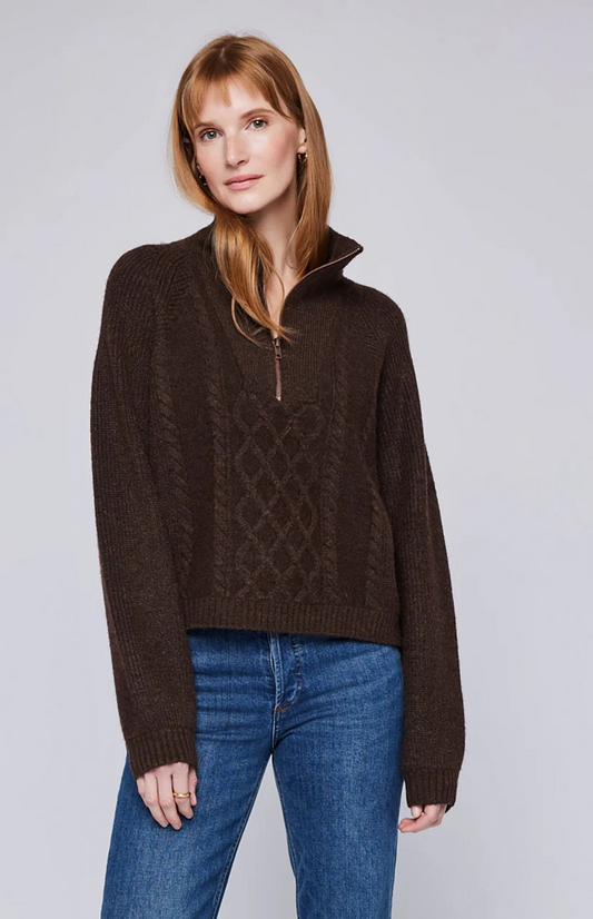 GENTLE HEATHER ESPRESSO GEORGIE SWEATER