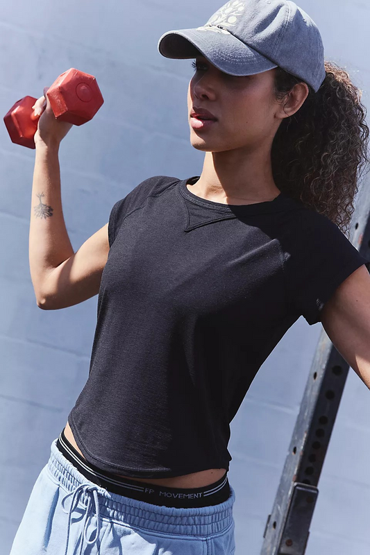 BLACK TEMPO BASEBALL TEE