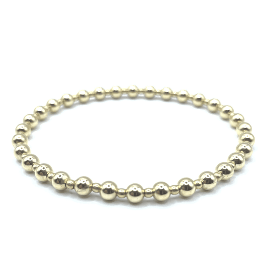 ERIN GRAY 4MM+2MM+4MM GOLD FILLED WATERPROOF DIMENSION BRACELET