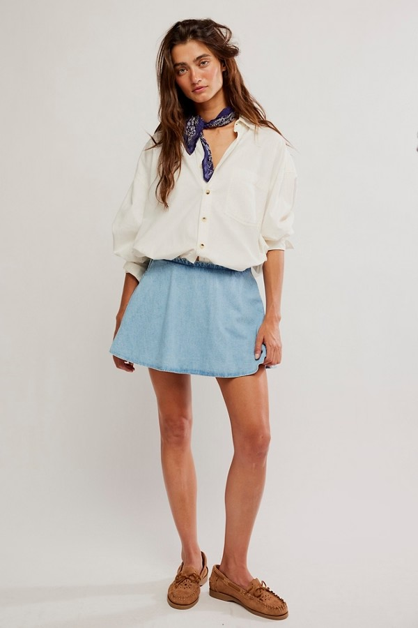 CAPRI BLUE PARADISE FOUND DENIM SKORT