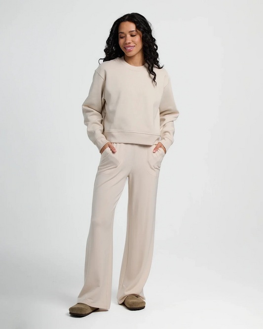 WOMEN'S BAMBOO LIGHTWEIGHT FLEECE WIDE LEG PANT