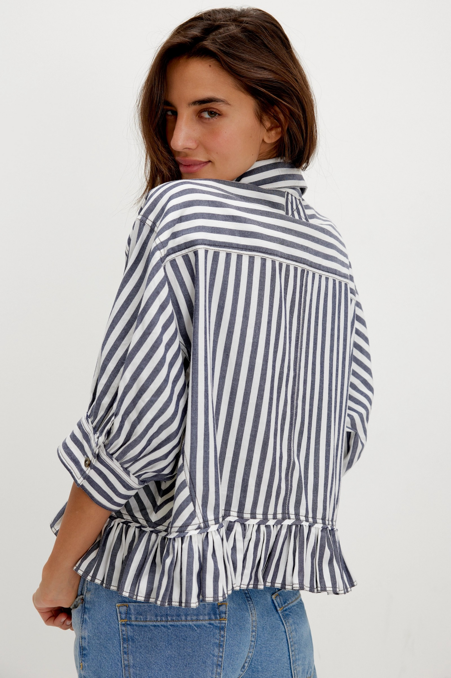 NAUTICAL NAVY BAILEY STRIPE SHIRT