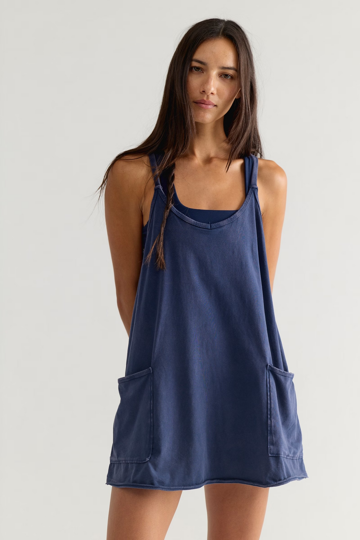 NAVY HOT SHOT MINI DRESS