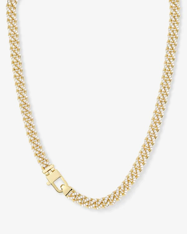 PAVE JULIAN CUBAN CHAIN NECKLACE