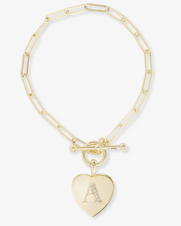MELINDA MARIA LOVE LETTER CHARM BRACELET