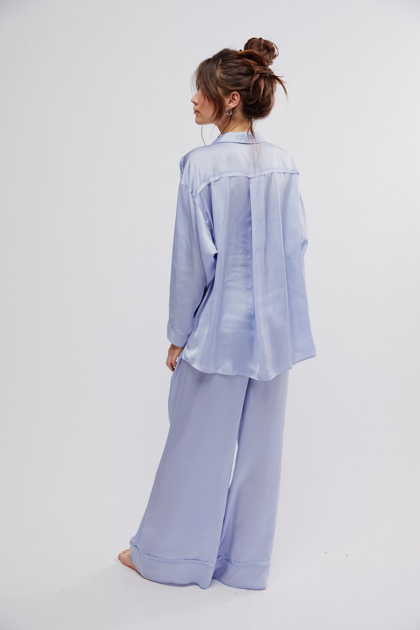 FREE PEOPLE ICELANDIC BLUE DREAMY DAYS SOLID PJ SET