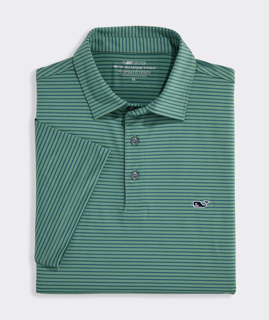 BACK NINE GREEN SANKATY PERFORMANCE POLO