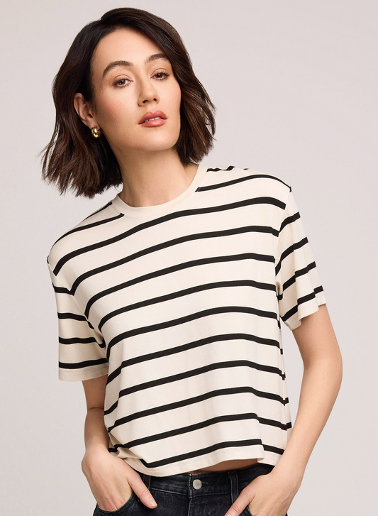 CREAM STRIPE JAXON TEE