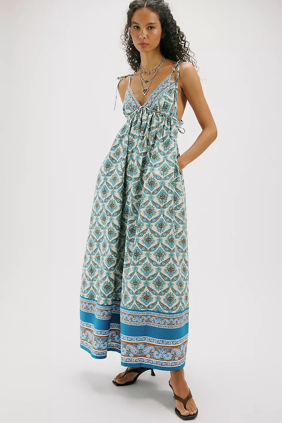 SORRENTO STROLL PRINTED MAXI DRESS