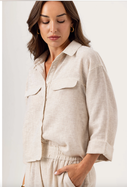 MOONBEAM SIMONA WEAVE SHIRT