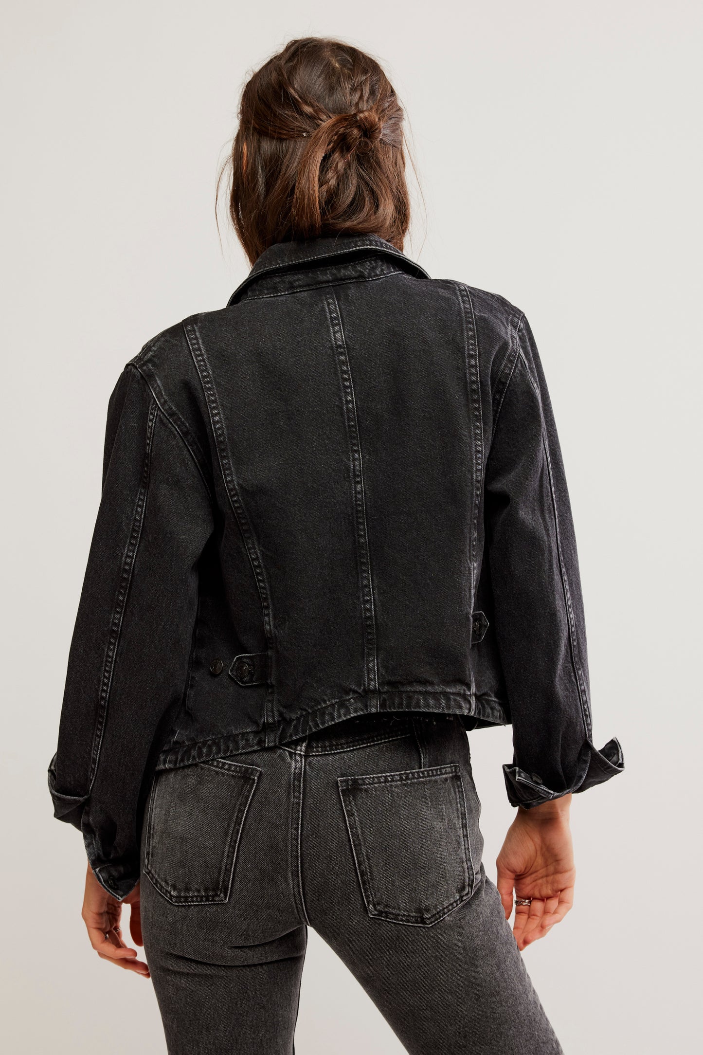 FREE PEOPLE WASHED BLACK JADE DENIM JACKET