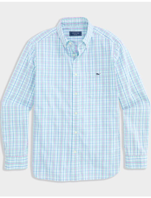 MANGROVE MINT LORELEI PLAID POPLIN SHIRT