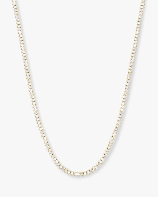 BABY NOT YOUR BASIC TENNIS NECKLACE - 16"