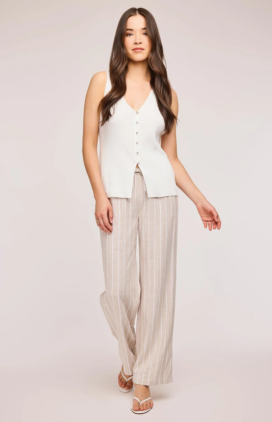 GENTLE FAWN LINEN STRIPE FINLEY PANT