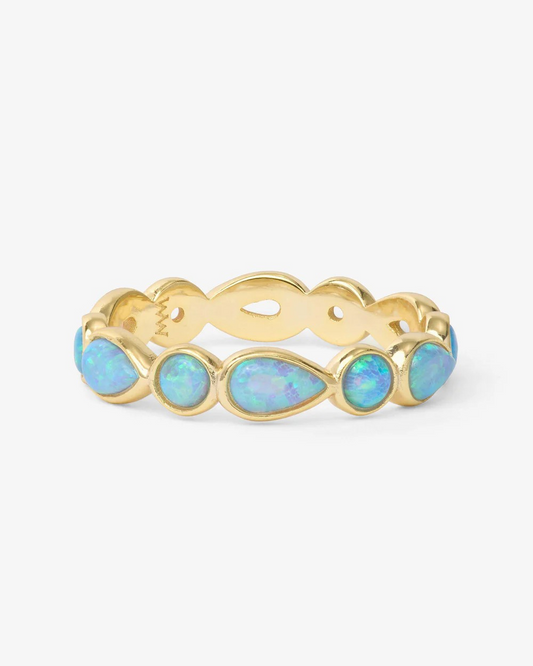 GOLD/BLUE OPAL ISLA RING