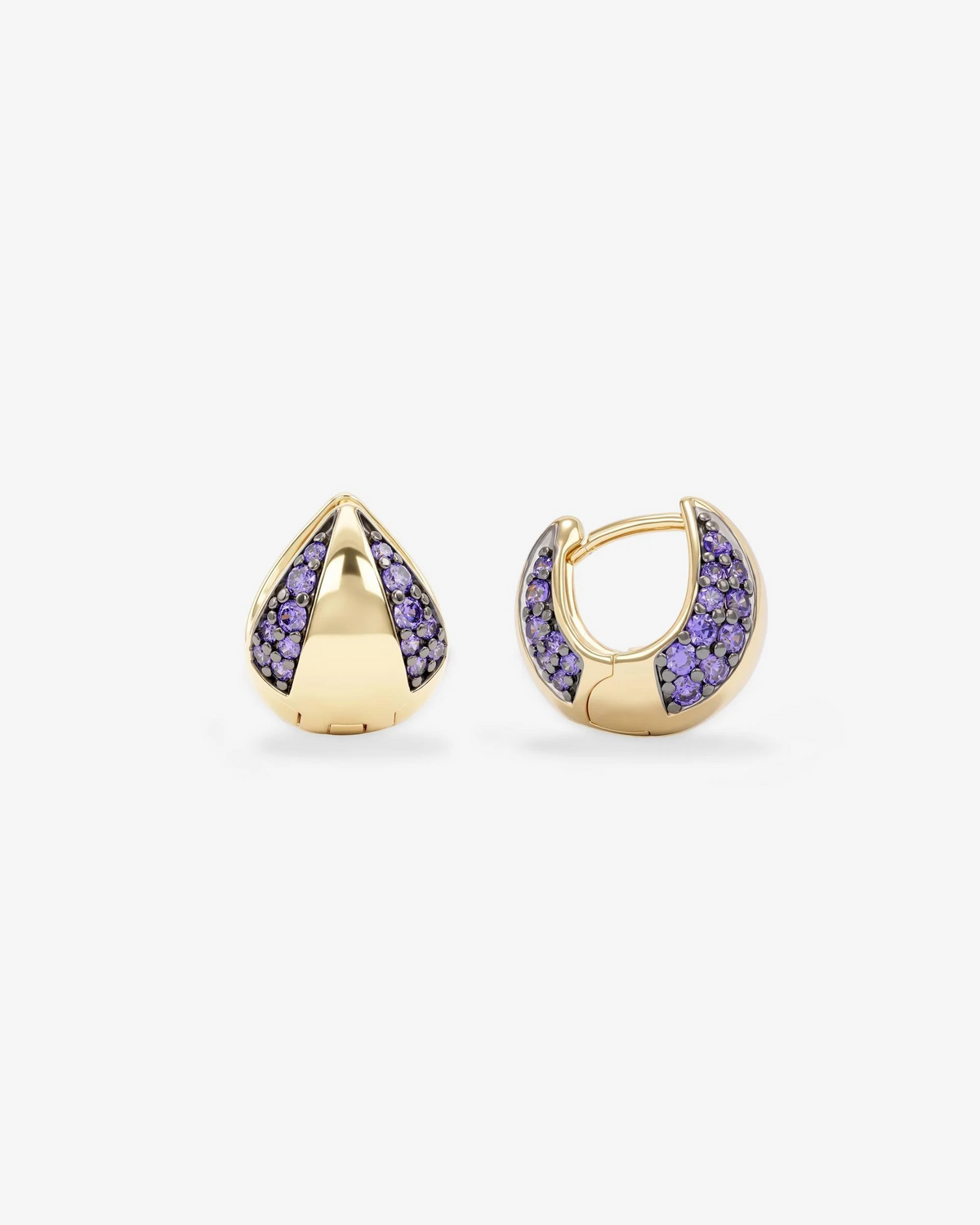 LAVENDER LIL NORAH SPLIT PAVE EARRINGS