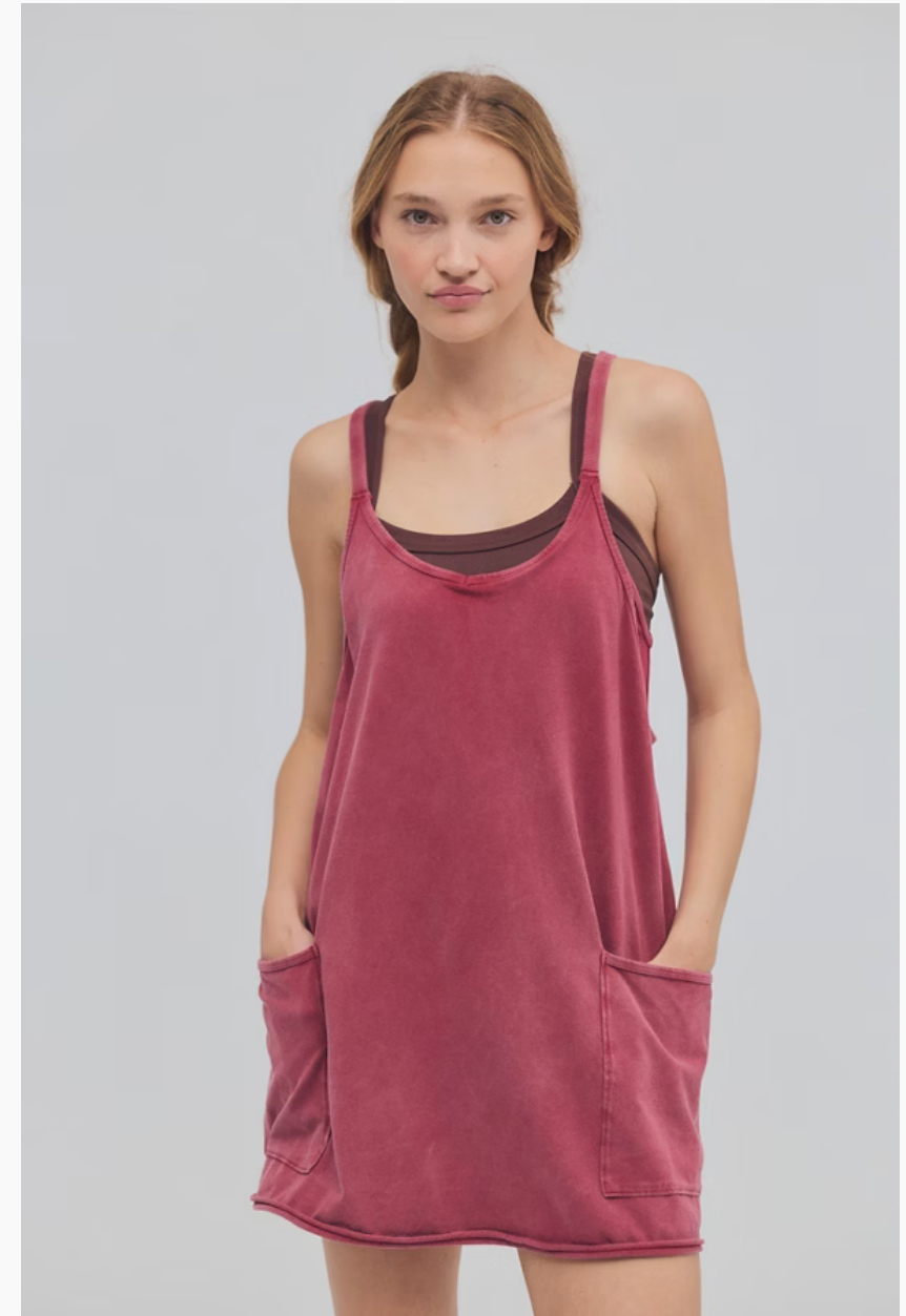 FREE PEOPLE BRICK HOT SHOT MINI DRESS