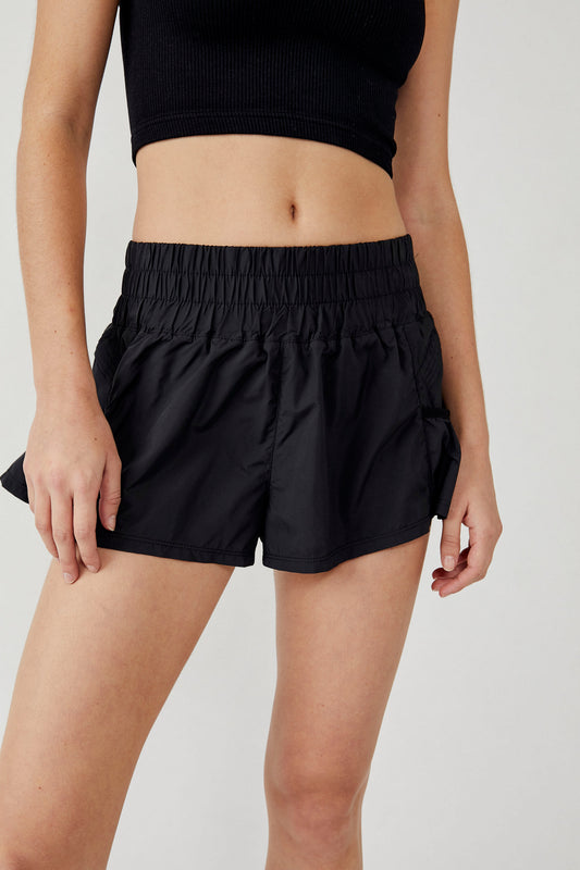 FREE PEOPLE BLACK GET YOUR FLIRT ON SHORTS