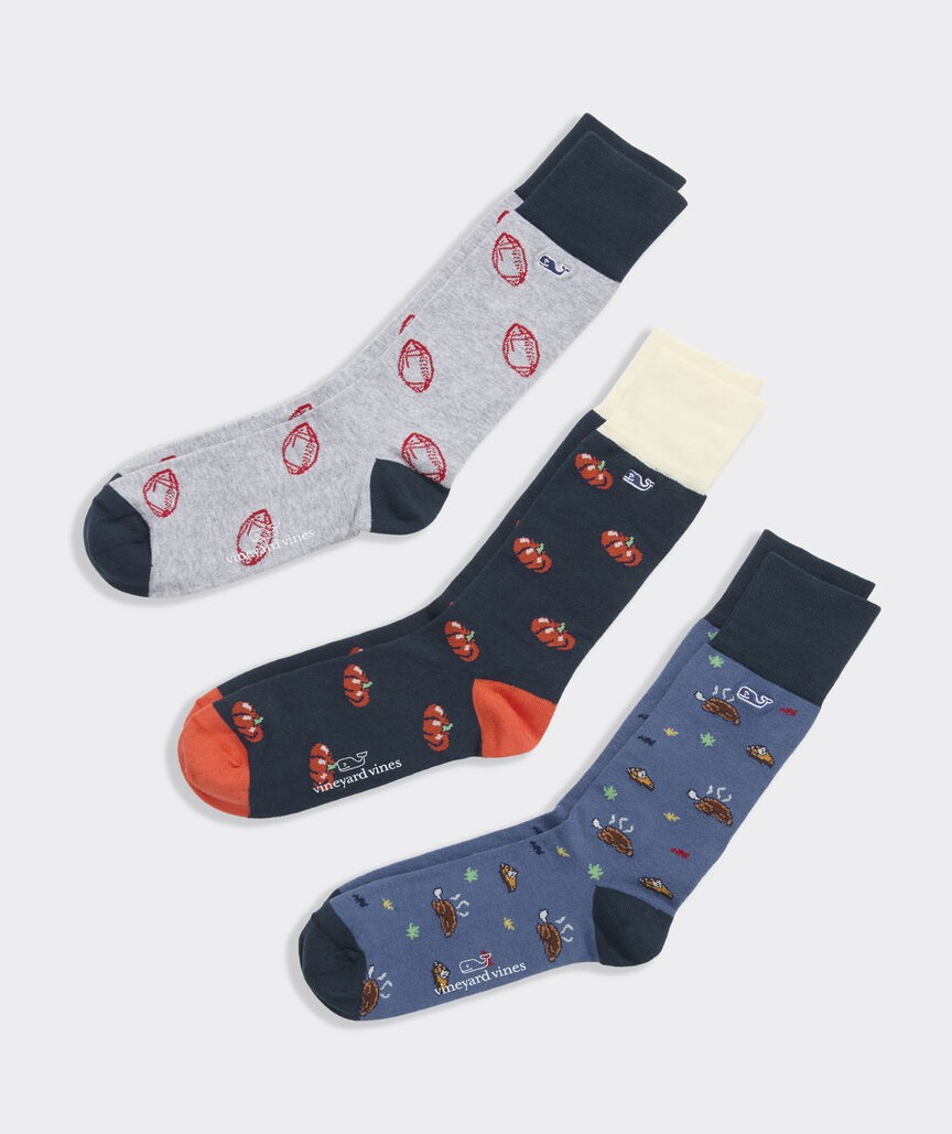 THANKSGIVING ICONS 3-PACK SOCKS