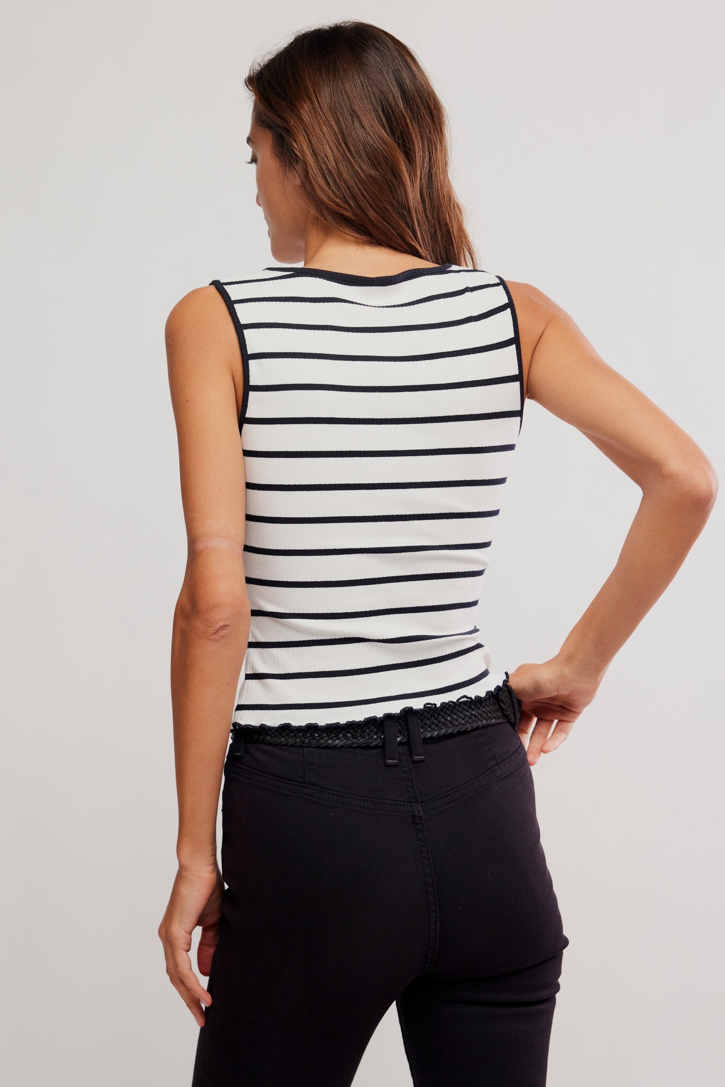 BLACK/WHITE TILLY STRIPED TANK