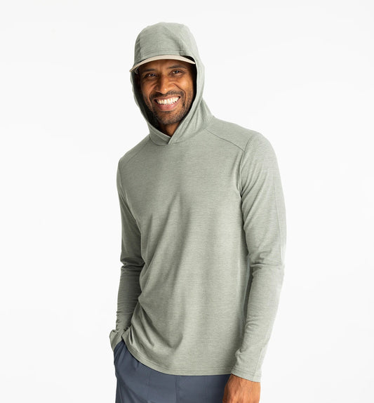 FREE FLY HEATHER AGAVE GREEN BAMBOO SHADE HOODIE