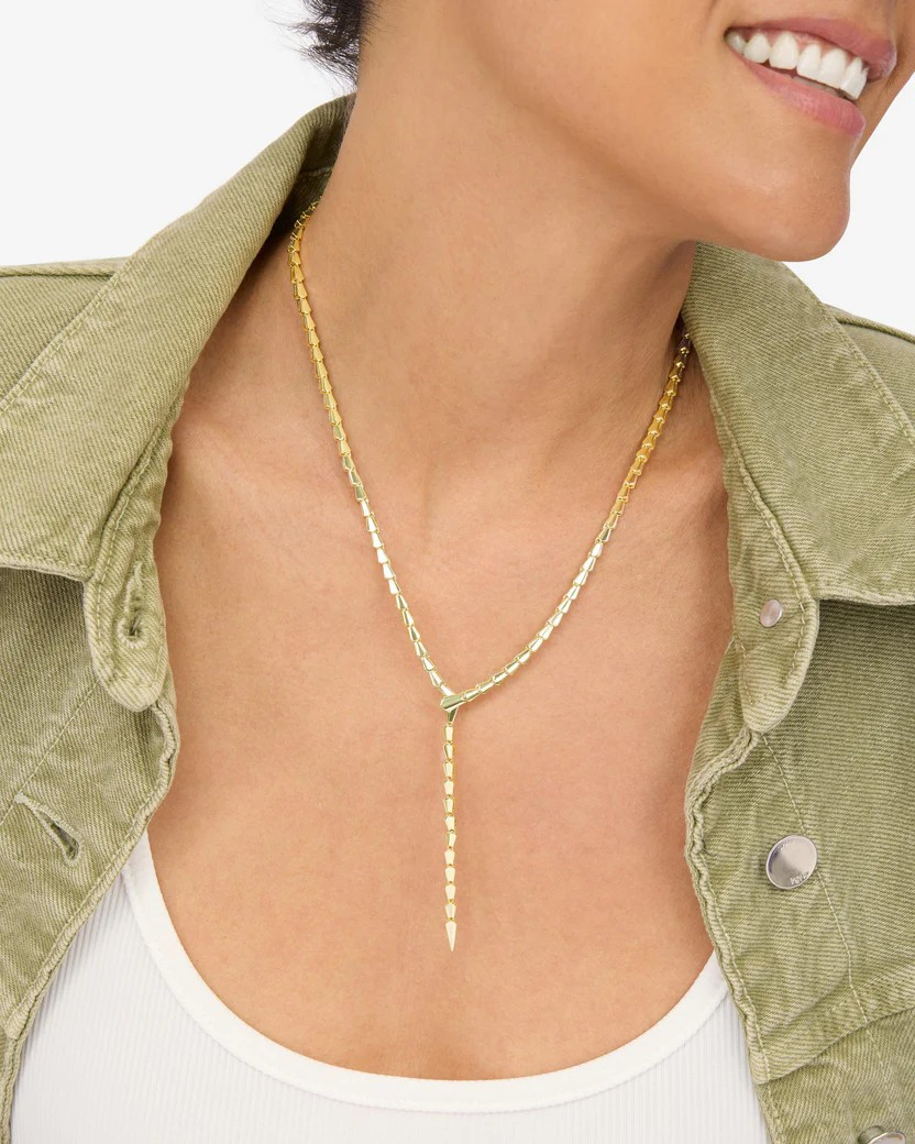 SERPENT LARIAT NECKLACE