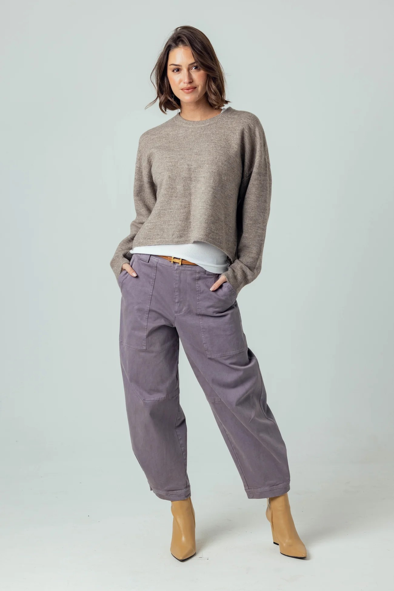 HEATHERED LATTE MAGDA SWEATER