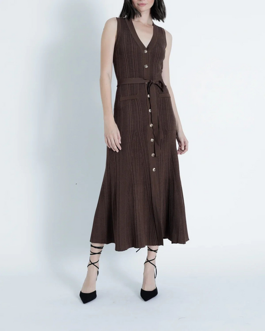 CHOCOLATE VALERIA KNIT MAXI DRESS