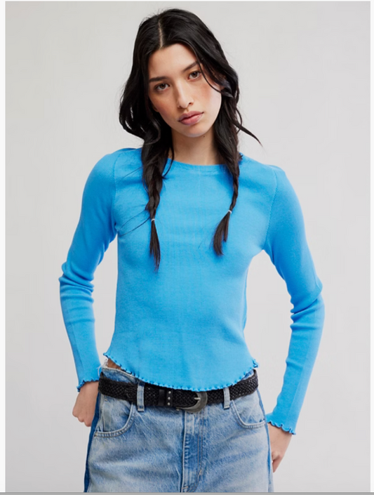 AZURE BLUE EASY DOES IT TEE
