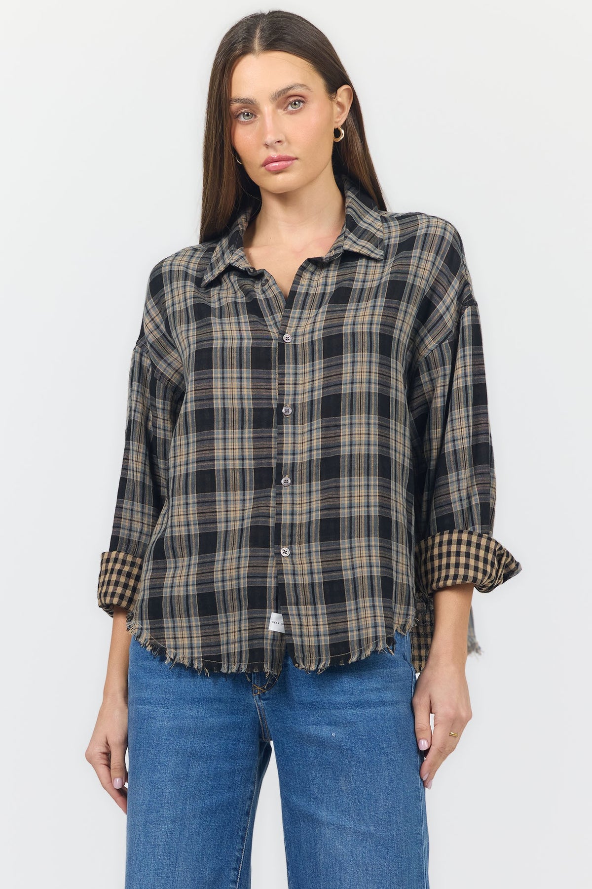 MIDNIGHT PLAID ADRIANNA TOP