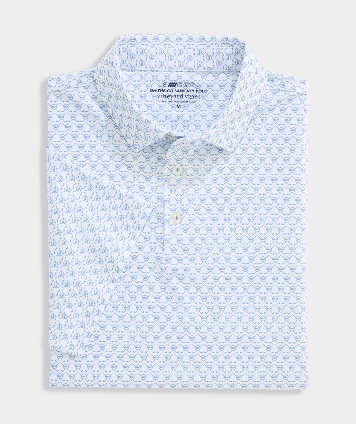 CROSSED WHALE DOT PRINTED SANKATY POLO