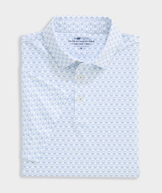 CROSSED WHALE DOT PRINTED SANKATY POLO