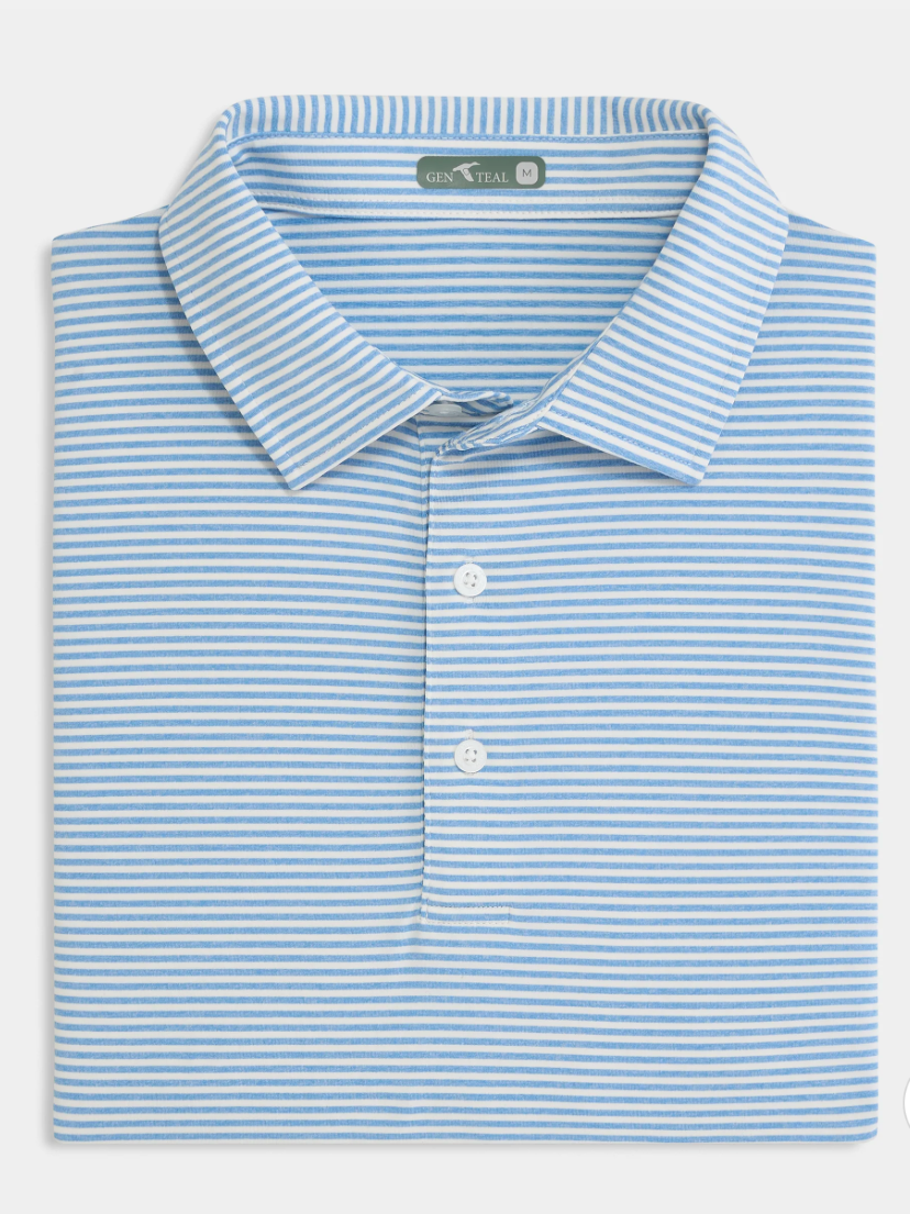 BLISSFUL BLUE BATES PERFORMANCE POLO