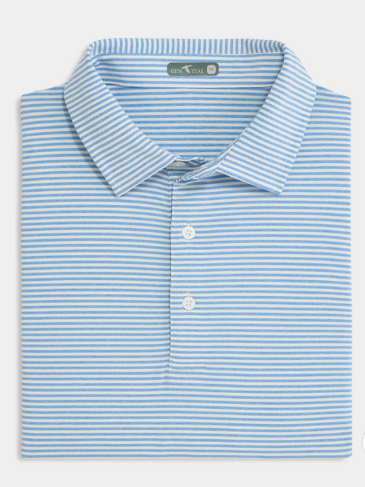 BLISSFUL BLUE BATES PERFORMANCE POLO