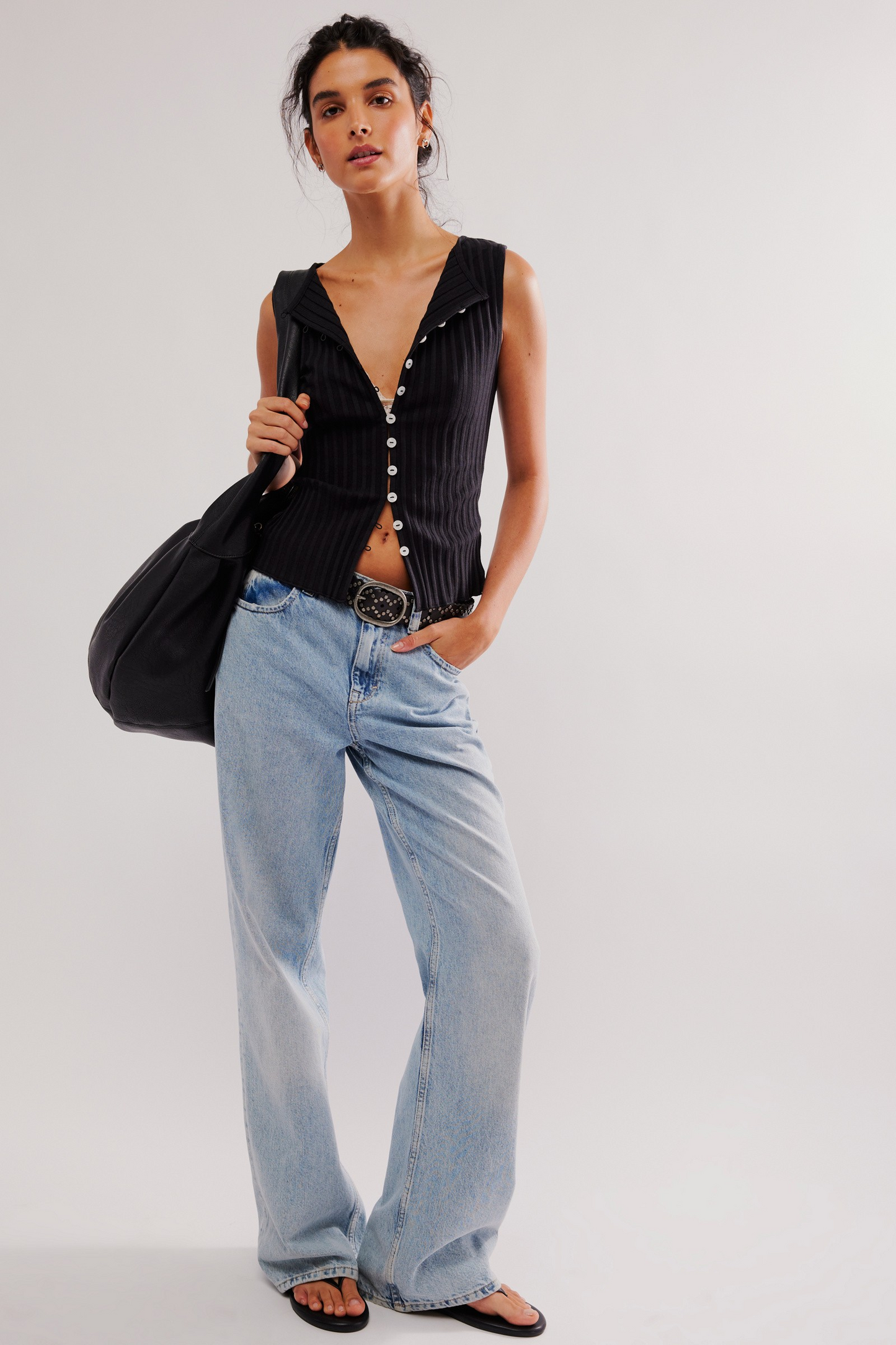 FREE PEOPLE BLACK TILLY VEST