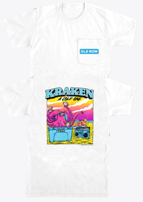 OLD ROW KRAKEN A COLD ONE POCKET TEE