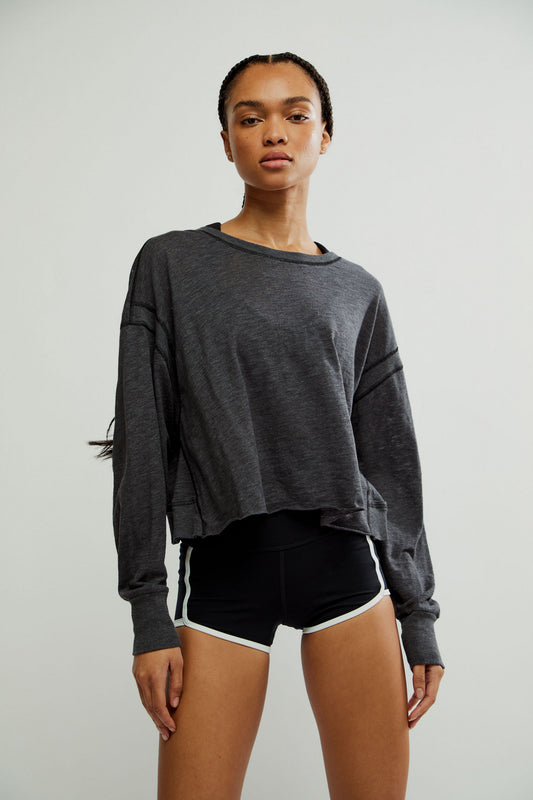 FREE PEOPLE BLACK MY TIME LAYER