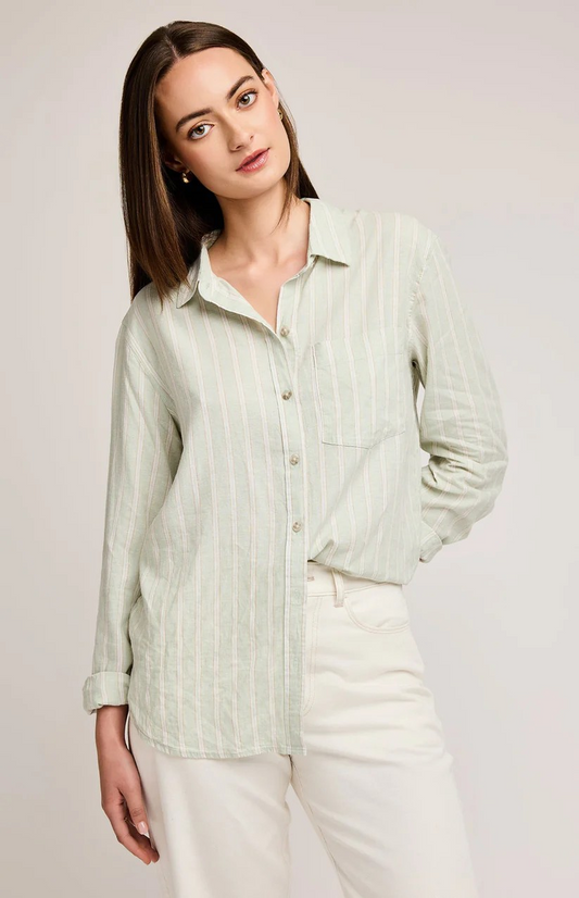 GENTLE FAWN CACTUS STRIPE DOMINIQUE BUTTON-DOWN