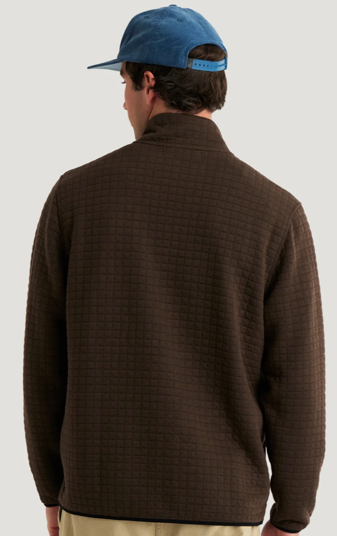 HEATHER DARK BROWN  DOWNVALLEY QUARTER ZIP