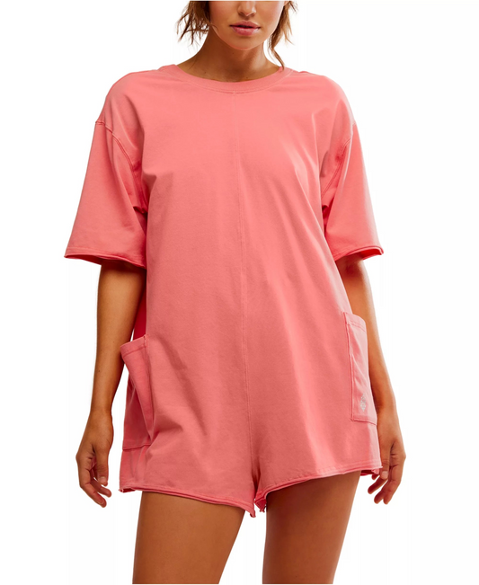 FREE PEOPLE HIBISCUS HOT SHOT TEE ROMPER