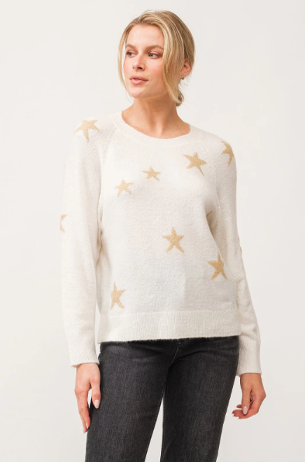 DEAR JOHN ANTIQUE WHITE HASTAD SWEATER