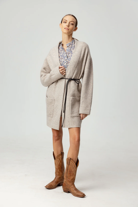 SUNDAYS STONE GREY LIANA CARDIGAN