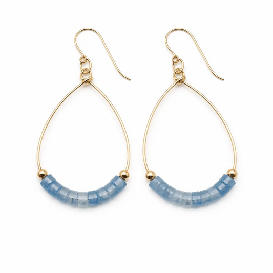 AQUAMARINE HEISHI ASTER EARRING