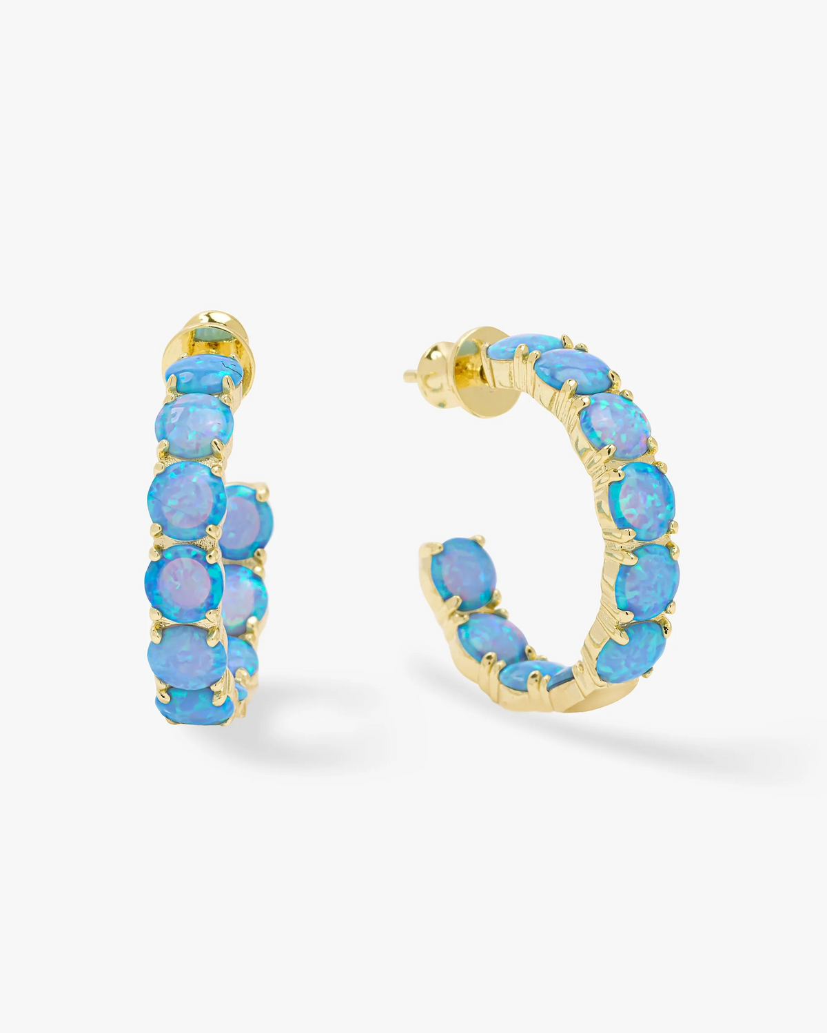 MELINDA MARIA OH SHE FANCY 1' BLUE OPAL HOOP