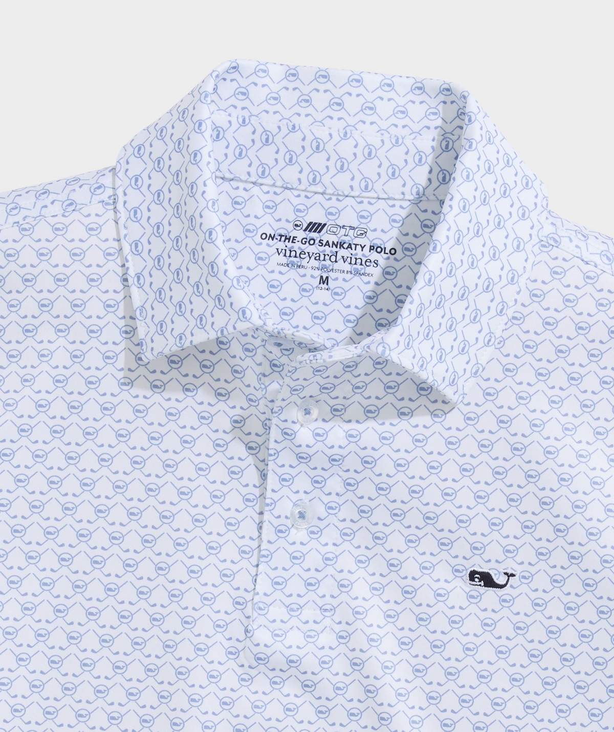 BOY'S CROSSED WHALE DOT PRINTED SANKATY POLO