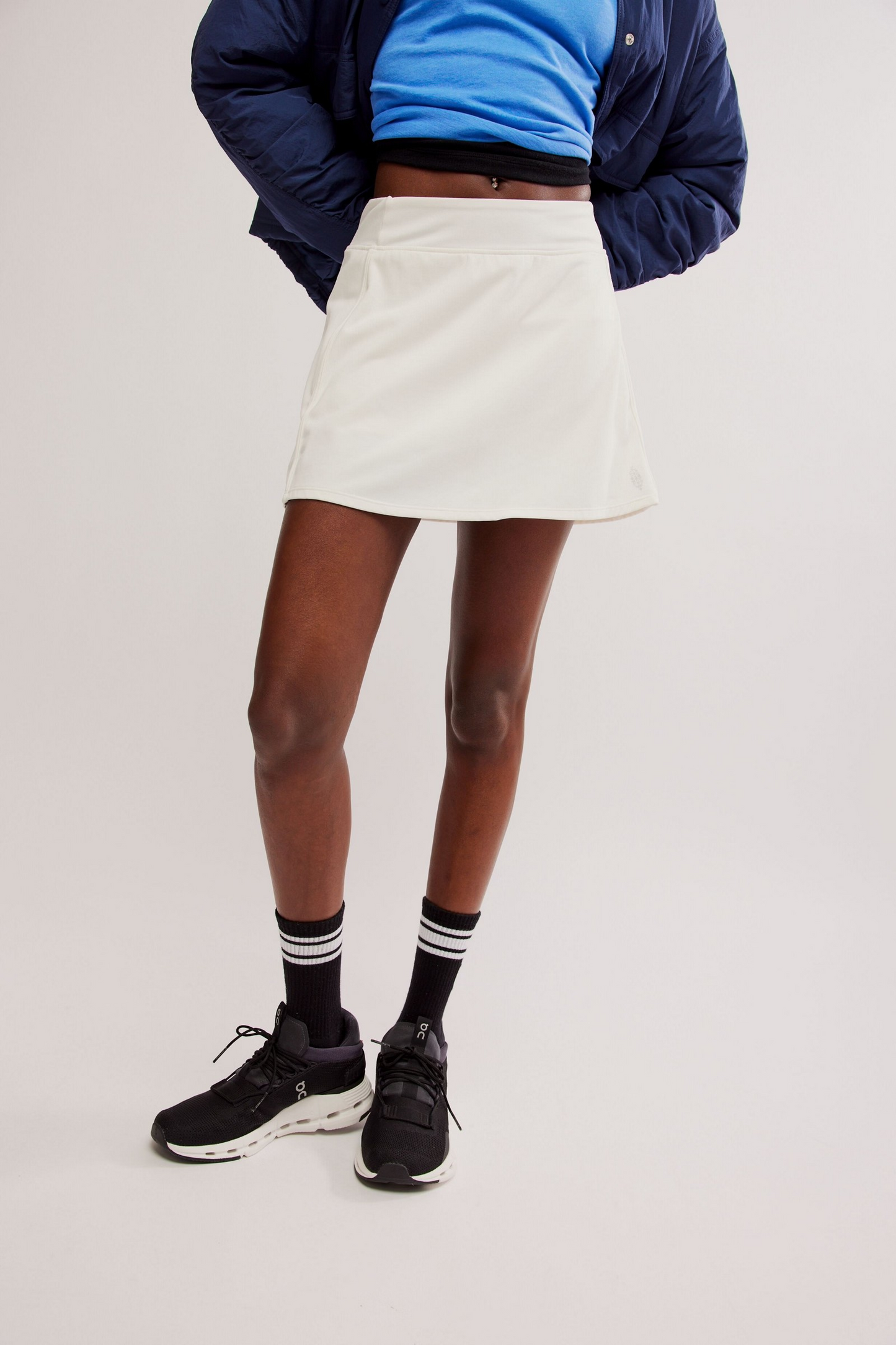 FREE PEOPLE WHITE VOLLEY SKIRT